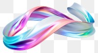 PNG  Ribbon iridescent white background accessories futuristic.