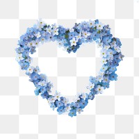 PNG Jewelry flower heart forget-me-not.