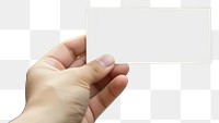 PNG Name card mockup hand holding finger.