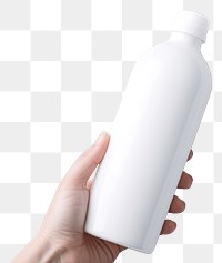 PNG Bottle mockup white hand refreshment.