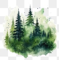 PNG  Forest in Watercolor style outdoors woodland nature.