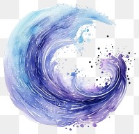 PNG  Wave in Watercolor style paint water white background.