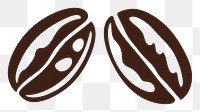 PNG  Coffee beans logo stencil white background vegetable.