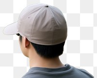 PNG Blank cap mockup contemplation relaxation headwear.