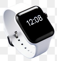 PNG White blank smartwatch mockup mockup wristwatch electronics technology.