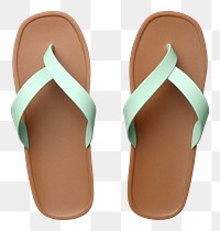 PNG Blank sandals mockup flip-flops footwear shoe.