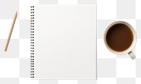 PNG Table tent mockup pencil coffee page.