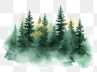 PNG  Green watercolor with gold glitter outline stroke forest backgrounds outdoors nature.