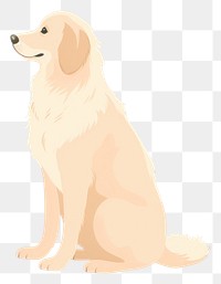 PNG  Golden retriever sitting cartoon animal mammal. AI generated Image by rawpixel.