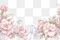 PNG Peony borders pattern flower plant.