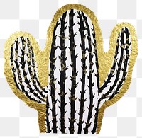 PNG  Cactus ripped paper plant white background creativity.
