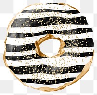 PNG  Donut shape ripped paper white background doughnut striped.