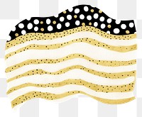 PNG  Dot in wave shape ripped paper pattern white background accessories.