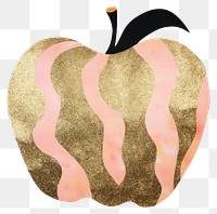 PNG  Peach shape clipart ripped paper plant food white background.