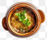 PNG  Onion soup table food meal.