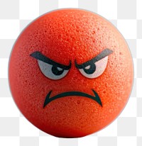 PNG  Emoji angry face ball representation displeased.