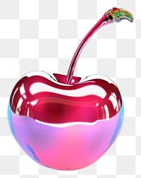 PNG Icon iridescent cherry white background freshness.