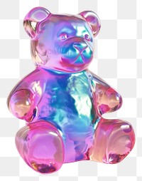 PNG Gummy bear candie purple toy white background.