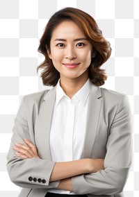 PNG Thai business woman middleaged portrait adult smile.
