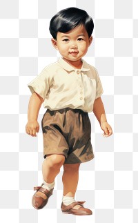 PNG  Portrait footwear shorts child.