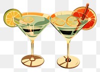 PNG  Cocktail martini drink glass.