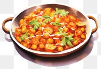 PNG  Chana Masala curry plate food.