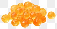 PNG  Orange caviar food white background confectionery.