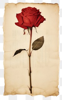 PNG Real Pressed a Red rose flower plant paper.