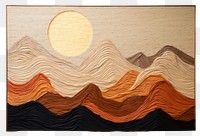 PNG Sunrise landscape mountain painting.