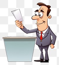 PNG Cartoon illustration of vote cartoon white background technology.