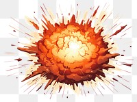 PNG Cartoon illustration of explosion white background destruction splattered.