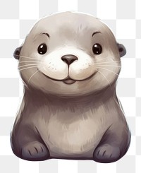 PNG Cute background otter animal mammal. AI generated Image by rawpixel.