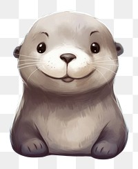 PNG Cute background otter animal mammal. 