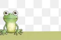 PNG Cute background frog backgrounds amphibian. AI generated Image by rawpixel.