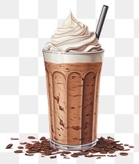 PNG  Chocolate milkshake chocolate dessert drink.