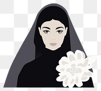 PNG Bride icon portrait adult veil.