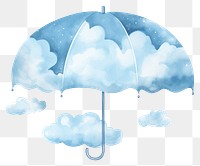 PNG  Umbrella cloud rain protection.