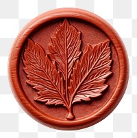 PNG  Autumn leaf Seal Wax Stamp craft white background accessories.