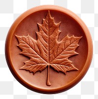 PNG  Autumn leaf Seal Wax Stamp plant white background accessories.