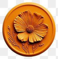 PNG  Flower Seal Wax Stamp white background freshness fragility.