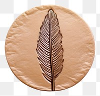PNG  Feather Seal Wax Stamp leaf white background dishware.