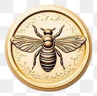 PNG  Bee ptint Seal Wax Stamp gold animal insect.