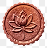 PNG  Lotus Seal Wax Stamp craft white background accessories.