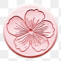 PNG  Sakura flower Seal Wax Stamp white background accessories creativity.