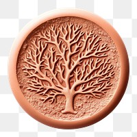 PNG  Seal Wax Stamp coral imprint locket white background accessories.