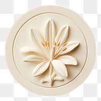 PNG  Tuberose flower Seal Wax Stamp white accessories freshness.