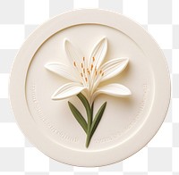 PNG  Tuberose flower Seal Wax Stamp porcelain plant plate.