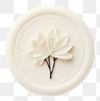 PNG  Tuberose flower Seal Wax Stamp white background accessories porcelain.