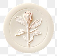 PNG  Tuberose flower Seal Wax Stamp white background accessories creativity.