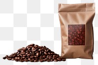 PNG Empty resealable coffee bean bag coffee beans ingredient container.
